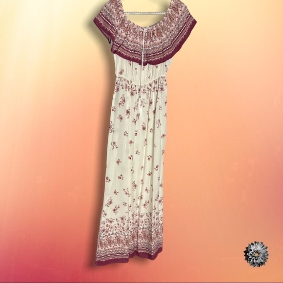 NWOT Off the Shoulder Maxi by Iris Liberty Floral Size Small Cottagecore - Picture 15 of 15